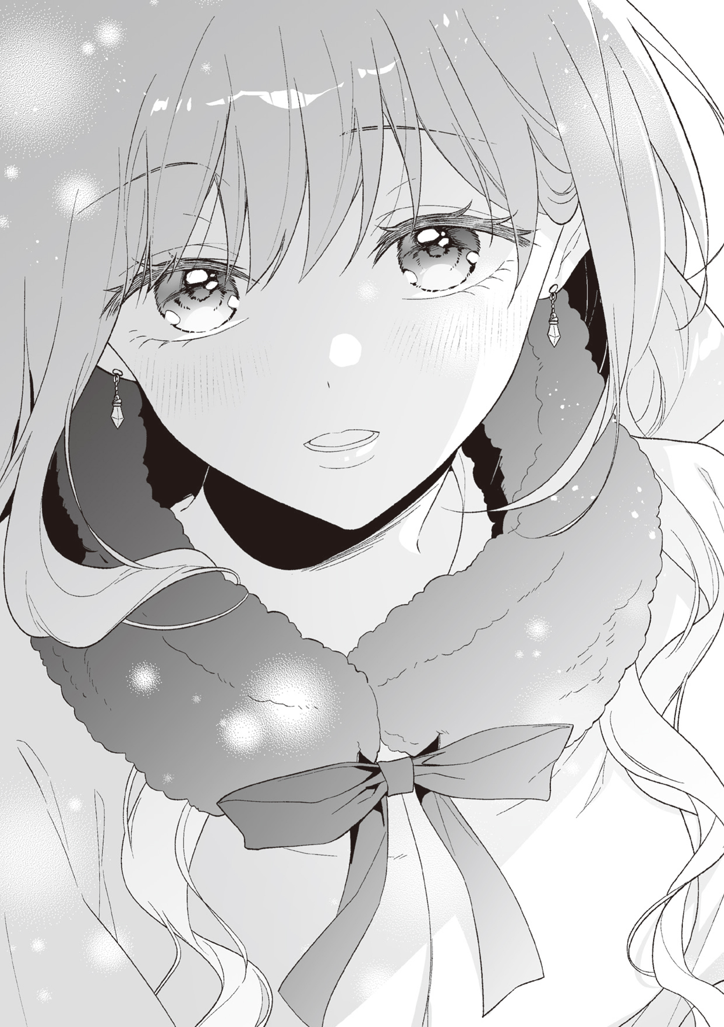 Retrato de Chisa Hanamori con ropa de invierno.